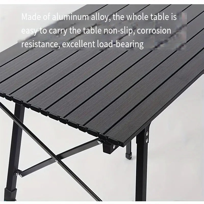 Adjustable Height Outdoor Aluminum Alloy Folding Table