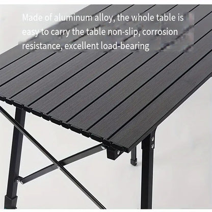 Adjustable Height Outdoor Aluminum Alloy Folding Table