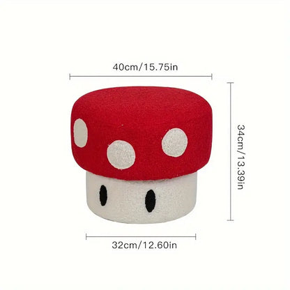 Red Shoe Changing Bench - Mushroom