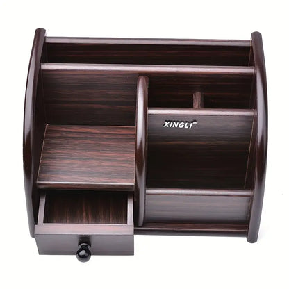 Wooden Desk File Organizer with Drawer