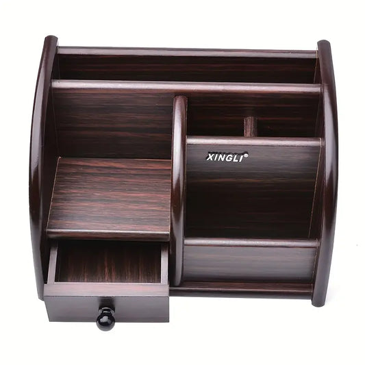 Wooden Desk File Organizer with Drawer