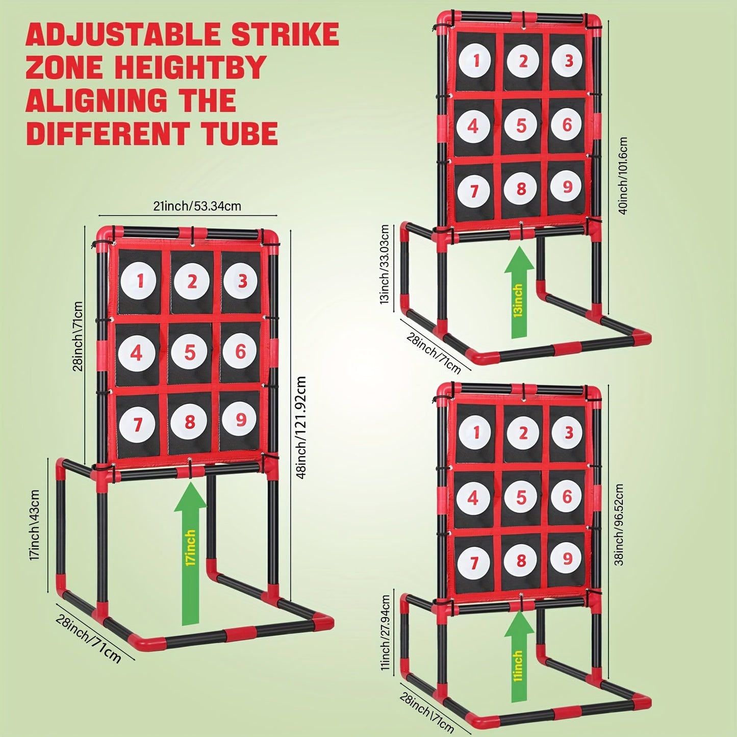 Baseball Strike Zone Target with Pockets