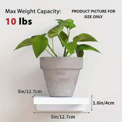 Classic Floating Wooden Storage Shelves Set (4pcs) - Black