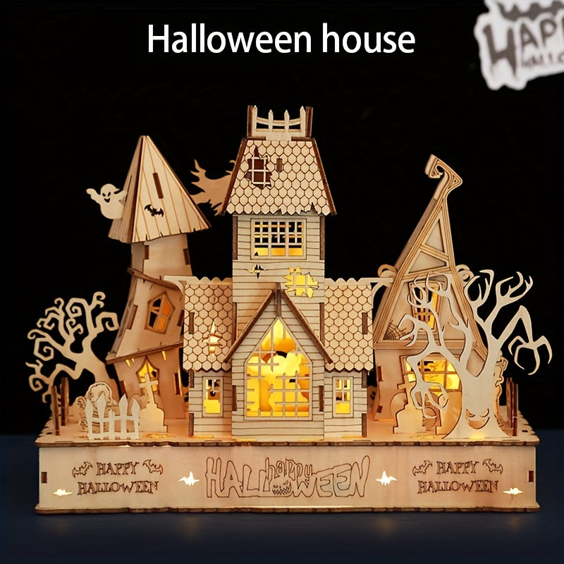 3D Wooden Halloween House Puzzle