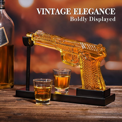Gun Whiskey Decanter Set with Shot Glasses