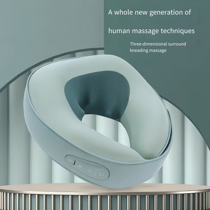 Neck Support Pillow with Heating & Electric Massage(Green)