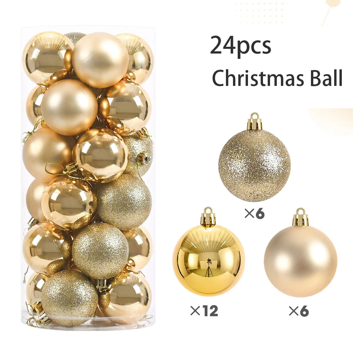 Christmas Tree Ornaments Ball Set (24pcs)