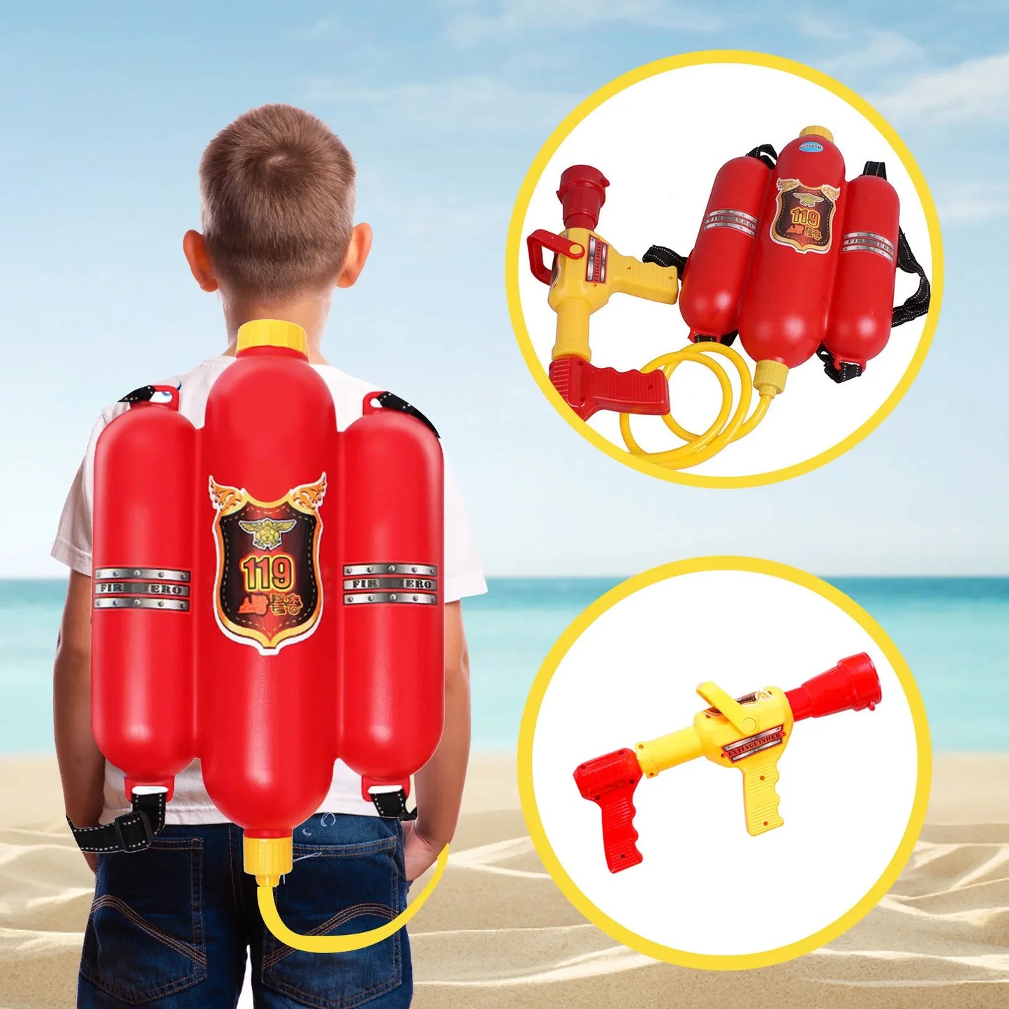 Firefighter Backpack Water Blaster for Kids