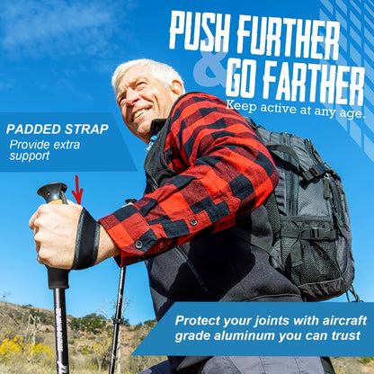 Aluminum Telescopic Trekking Poles Set for Outdoor Adventures