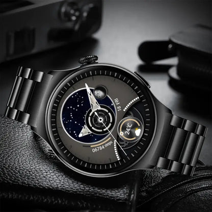 Smart Watch Big Screen Custom Dial Answer Call Fitness Tracker Sport Smart Watch For Men - Black