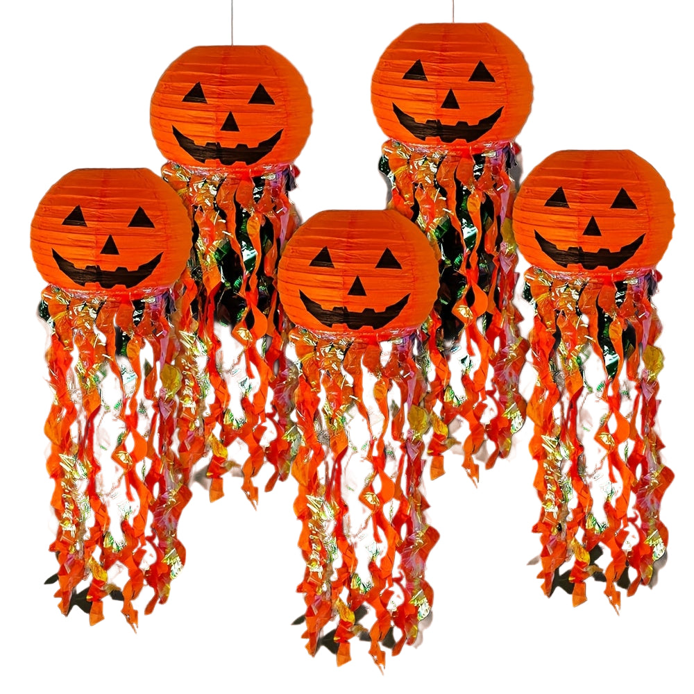 Halloween Pumpkin Paper Lanterns Party Decoration (5pcs)