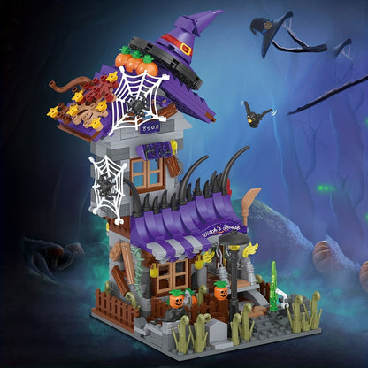 Themed Witch House Flying Mini Building Blocks Set