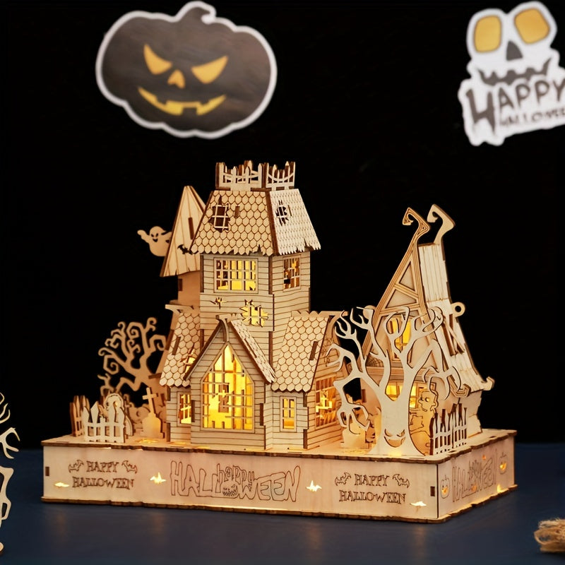 3D Wooden Halloween House Puzzle