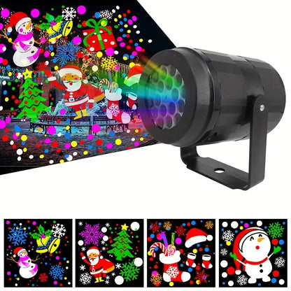 360° Rotating LED Snowflake Projector Night Light