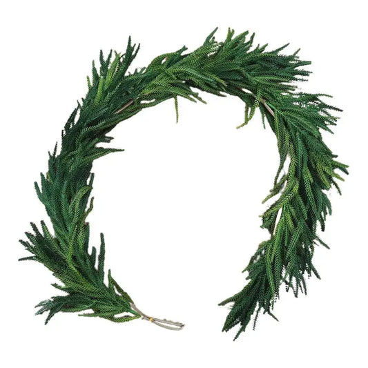 Christmas Norfolk Pine Garland Faux Greenery Decoration