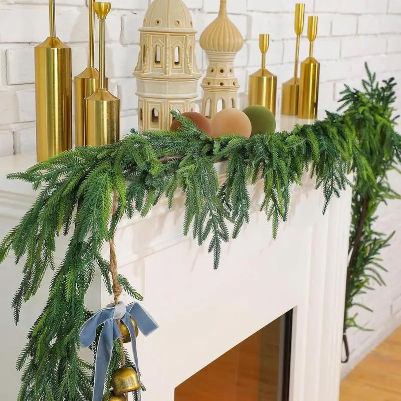 Christmas Norfolk Pine Garland Faux Greenery Decoration