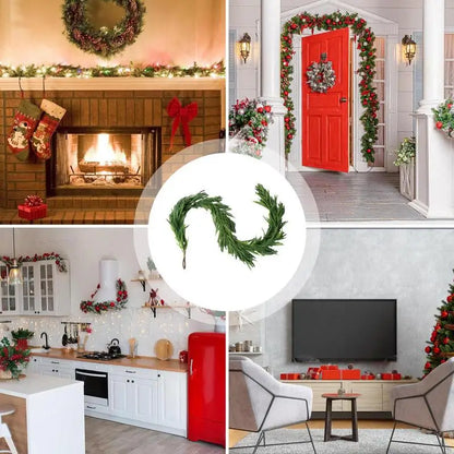 Christmas Norfolk Pine Garland Faux Greenery Decoration