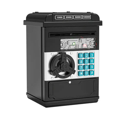 Electronic Password Piggy Bank - Fun & Secure Savings (Black)