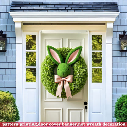 Easter Bunny Wreath Hanging Banner for Farmhouse Decor