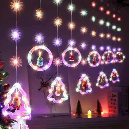 Starry Splendor: Festive Christmas Curtain Lights