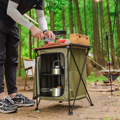 Storage Cabinet Table Camping