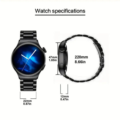 Smart Watch Big Screen Custom Dial Answer Call Fitness Tracker Sport Smart Watch For Men - Black