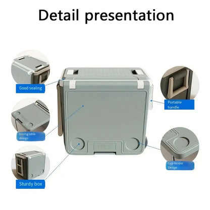 32L Portable Outdoor Cooler Box & Folding Table Chair Set