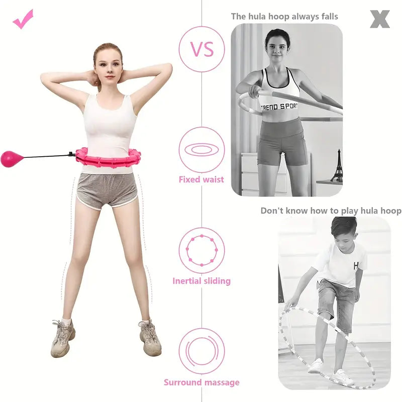 Adjustable Weighted Fitness Hoops for Effective Abdomen Workout