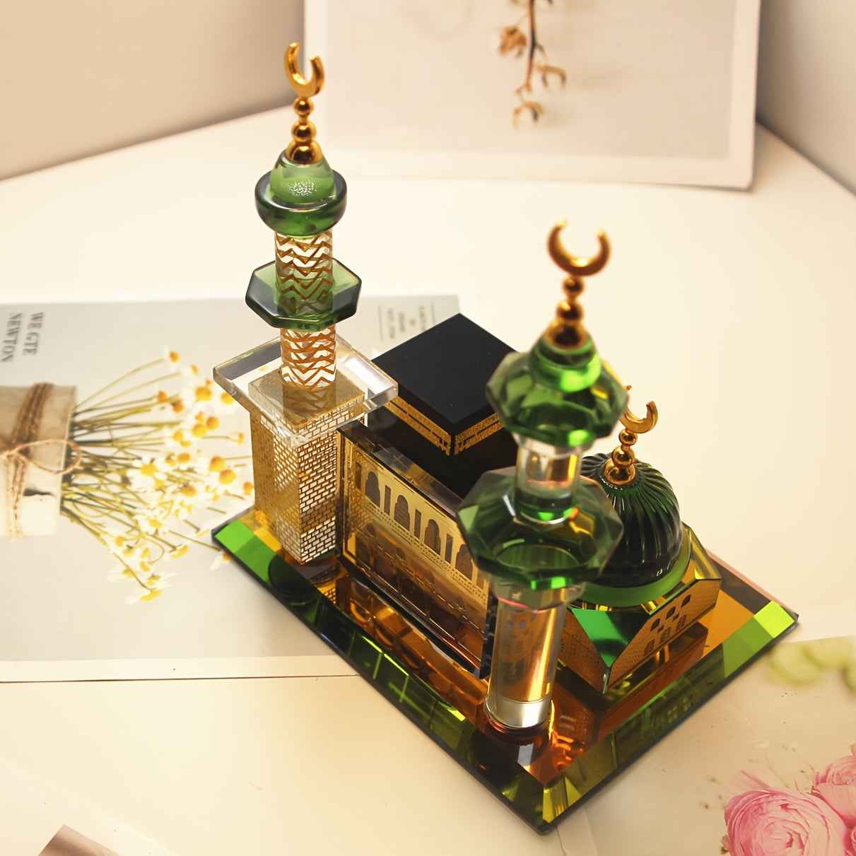 Classic Crystal Kaaba Model Desk Decoration