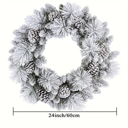 Classic Halloween Autumn Frosted Pine Wreath