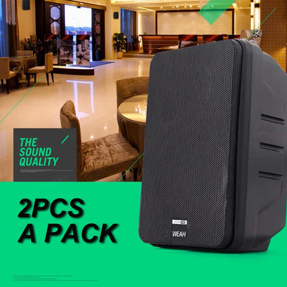 100W 5-Inch Full Range Bookshelf Speakers (Black)