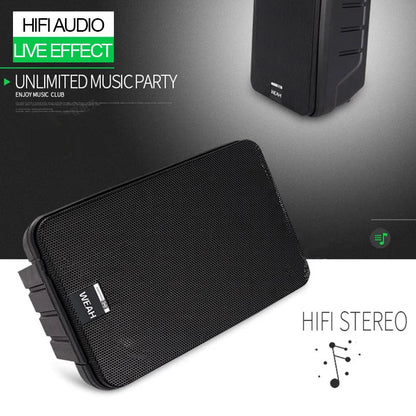 100W 5-Inch Full Range Bookshelf Speakers (Black)