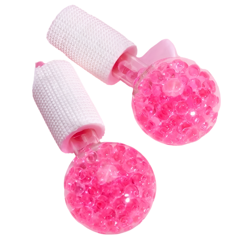 2PCS Ice Globes for Facial Cooling & Massag Pink