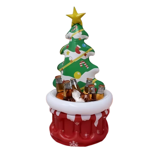 Inflatable Outdoor Christmas Tree with Santa