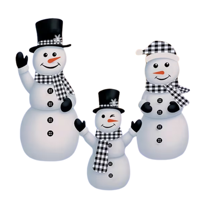 2D Christmas Snowman Yard Decoration Set