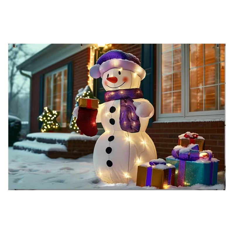 2D Inflatable Snowman Decoration