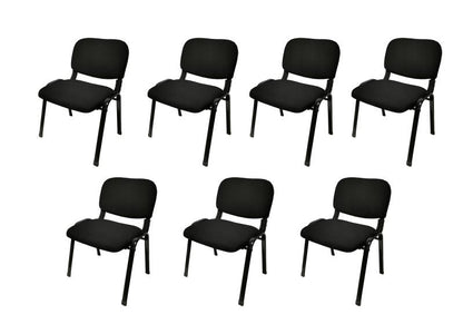Black NNE Stacking Chairs(Set of 7) Linkabe - NNE Furniture
