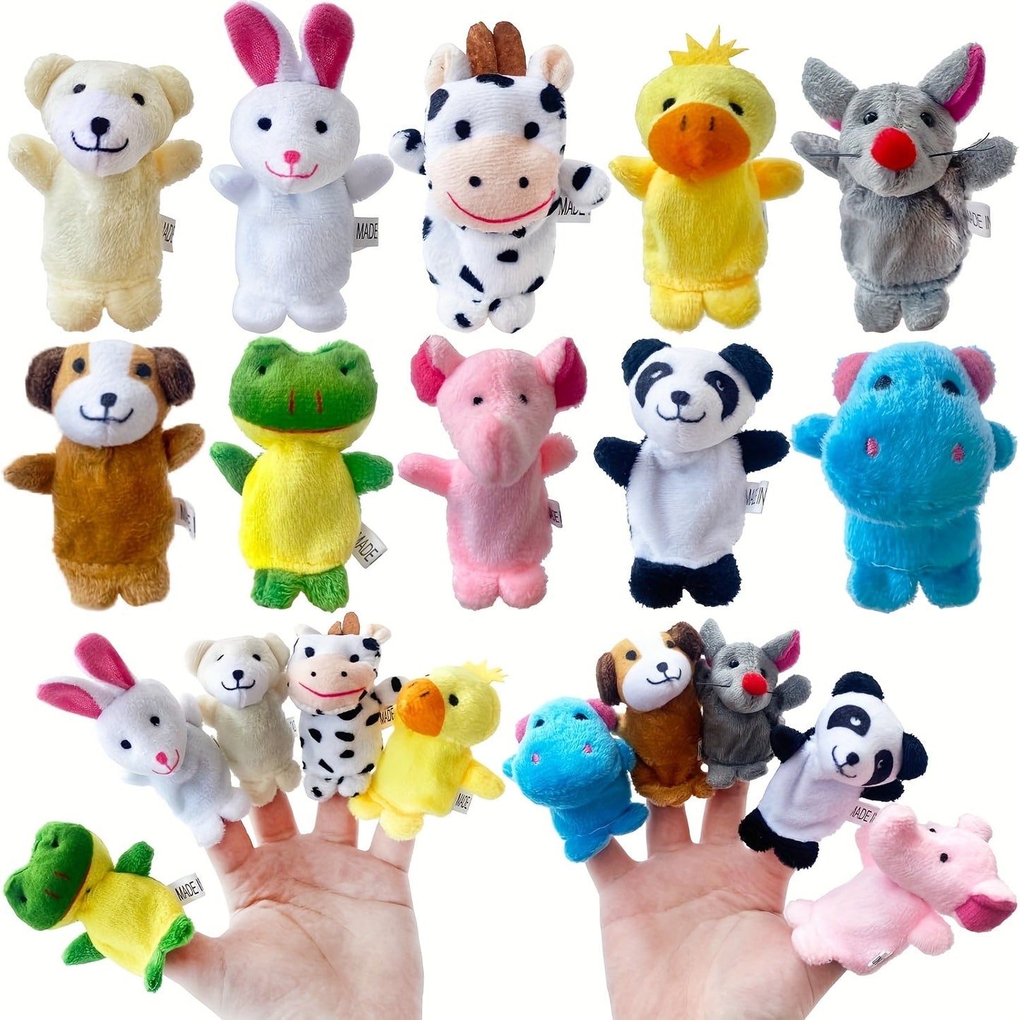 10pcs Mini Animal Finger Puppets Set for Kids