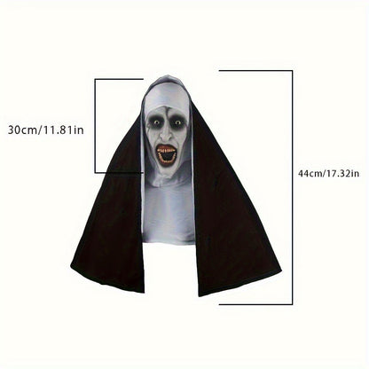 Nun Mask Horror Costume for Adults