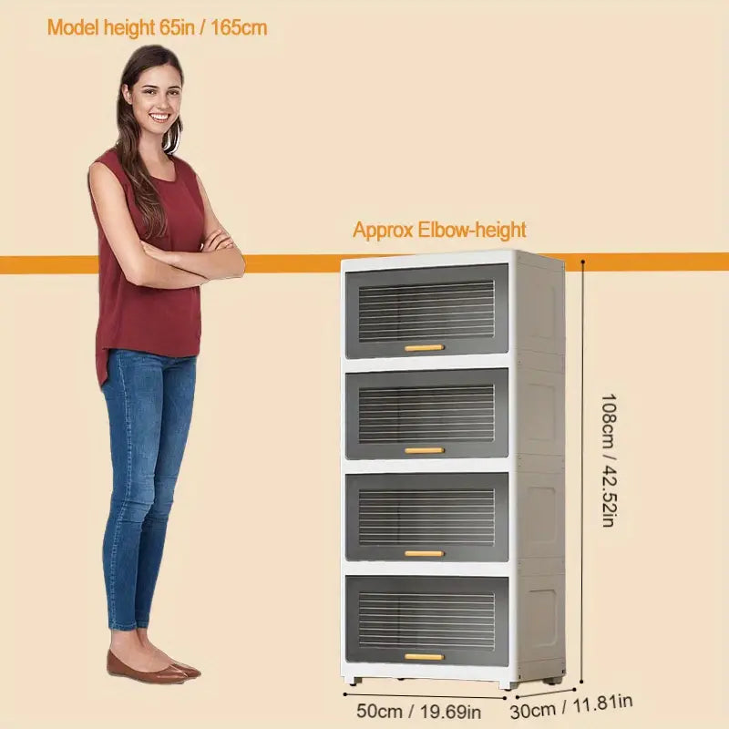Door-Enclosed Plastic Storage Solution