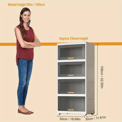 Door-Enclosed Plastic Storage Solution