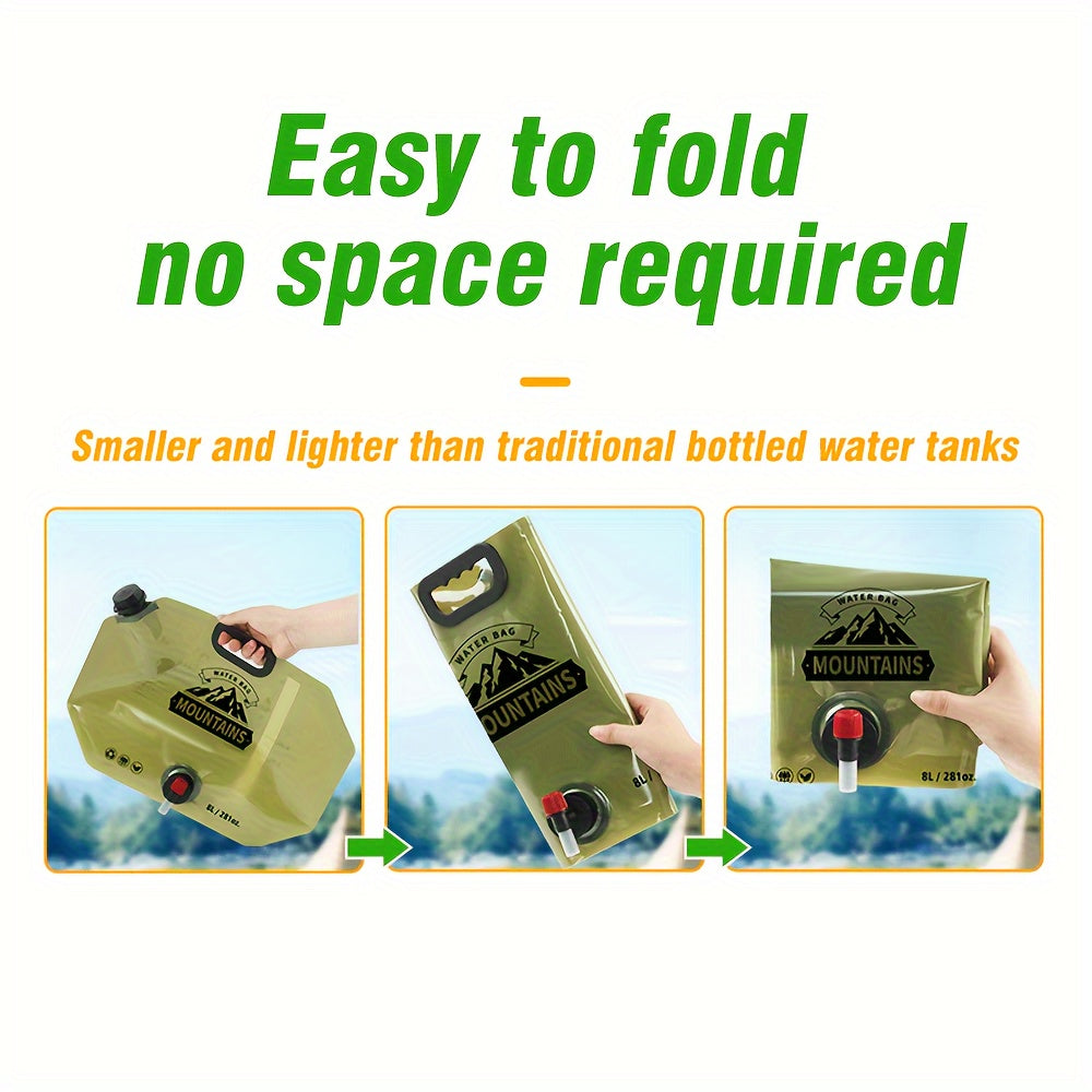 2.11 Gallon Collapsible Portable Water Bag with Faucet