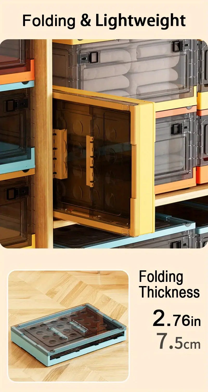 Stay organized with style using this roomy, stackable storage container