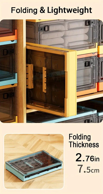 Stay organized with style using this roomy, stackable storage container