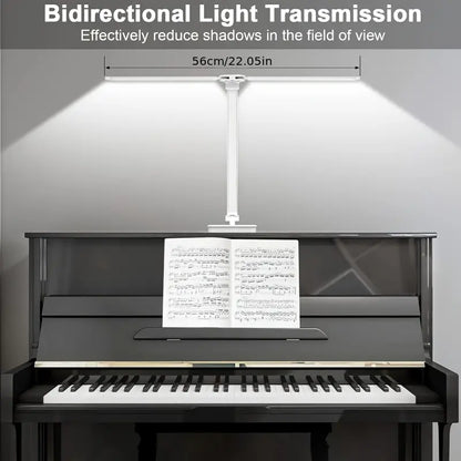 Adjustable Folding Desk Lamp for Home Office - Modern Double-Arm LED Banker Lamp, White