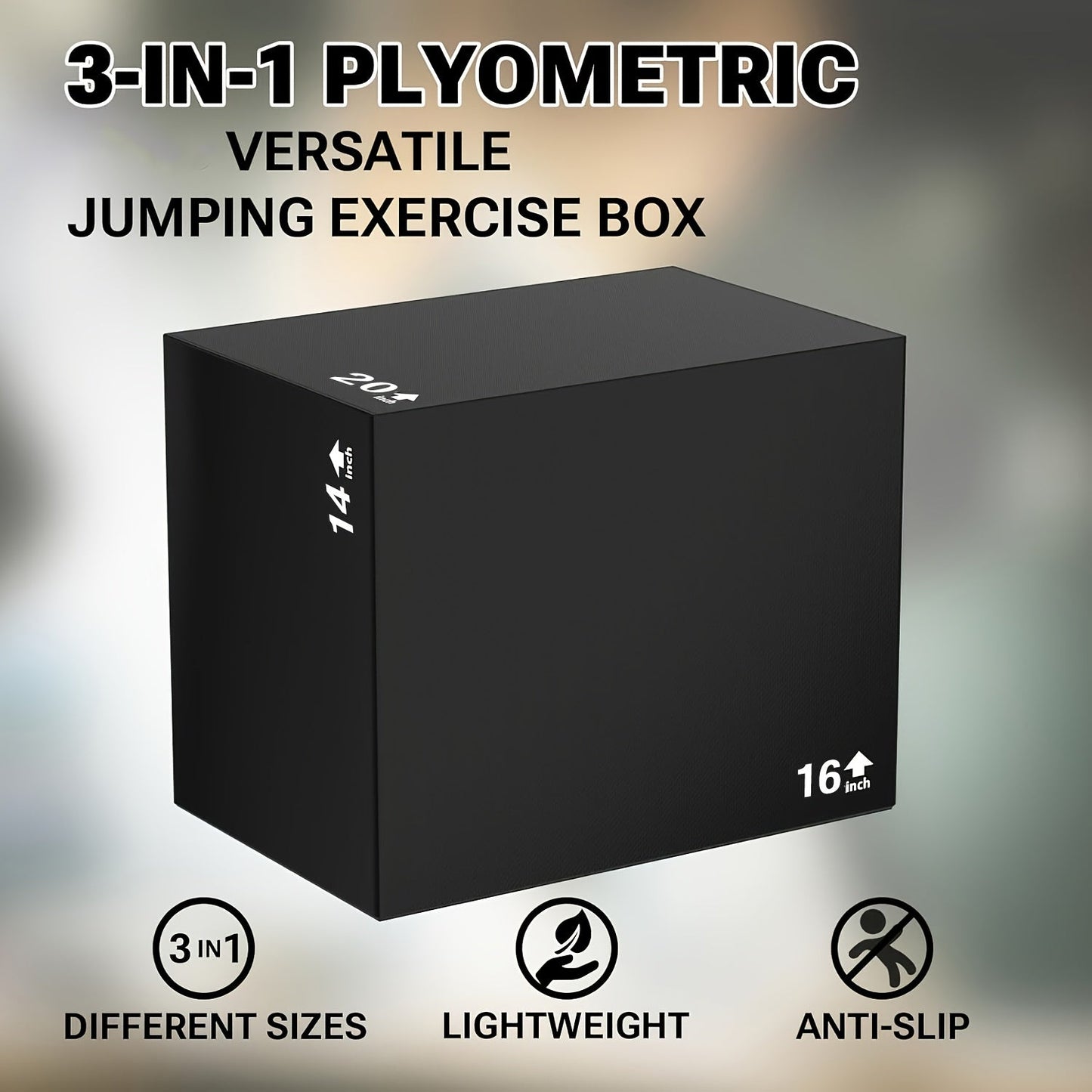 3-in-1 PVC Fitness Jump Box Training Platform