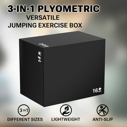 3-in-1 PVC Fitness Jump Box Training Platform