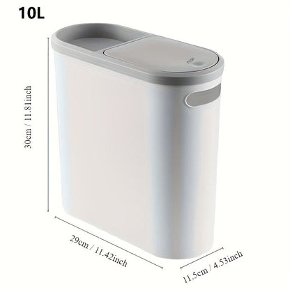 Slim Bathroom Trash Can with Lid