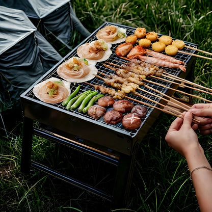 Portable Foldable BBQ Grill for Outdoor Camping & Picnics