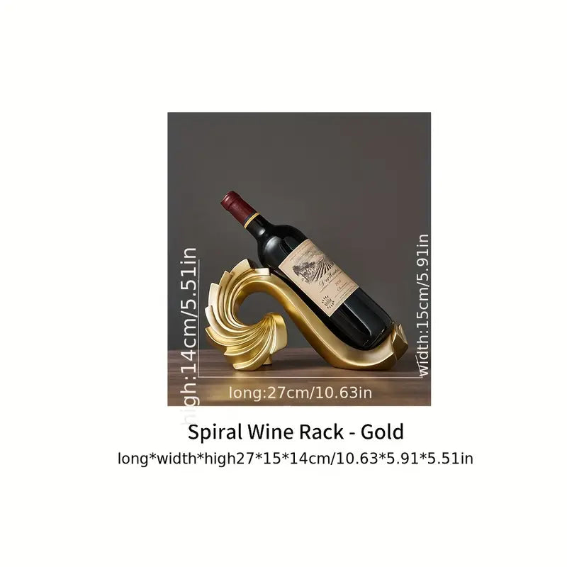 Resin Simple Spiral Wine Rack - Gold
